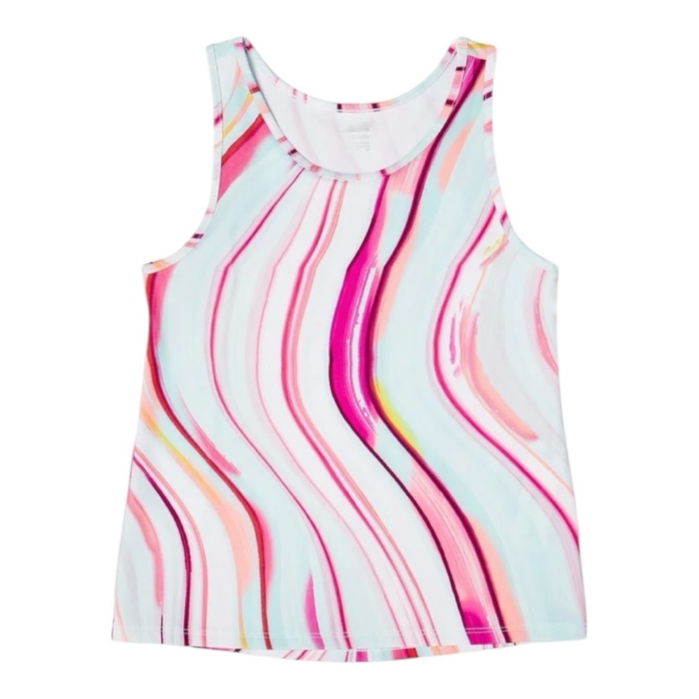 5 for $20🫟🛍️🔵 Vibrant Swirl Pattern Tank Top